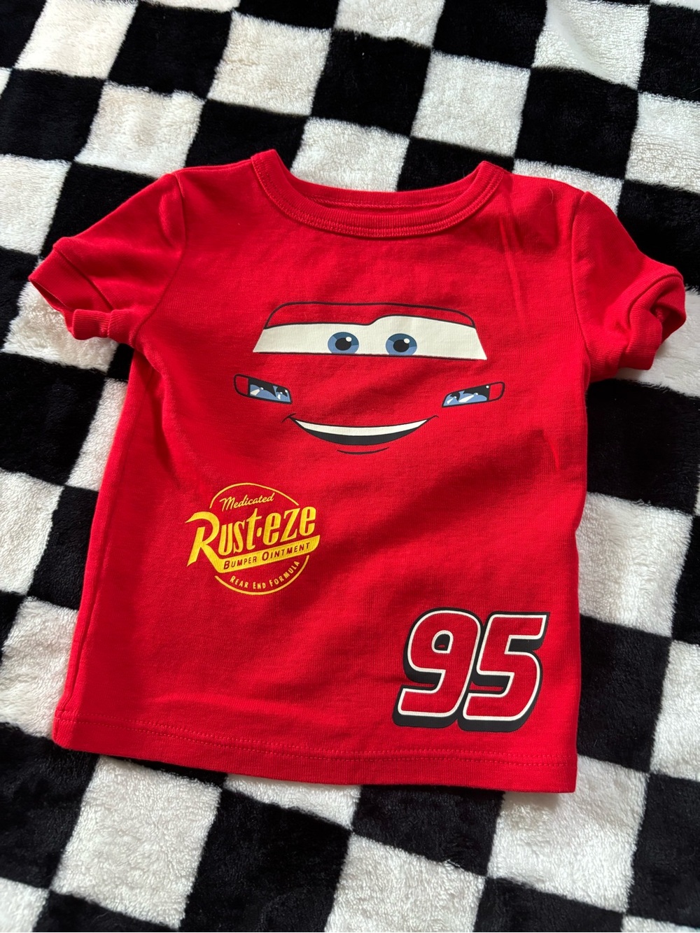 3/6 month Disney Pixar cars lightening McQueen shirt